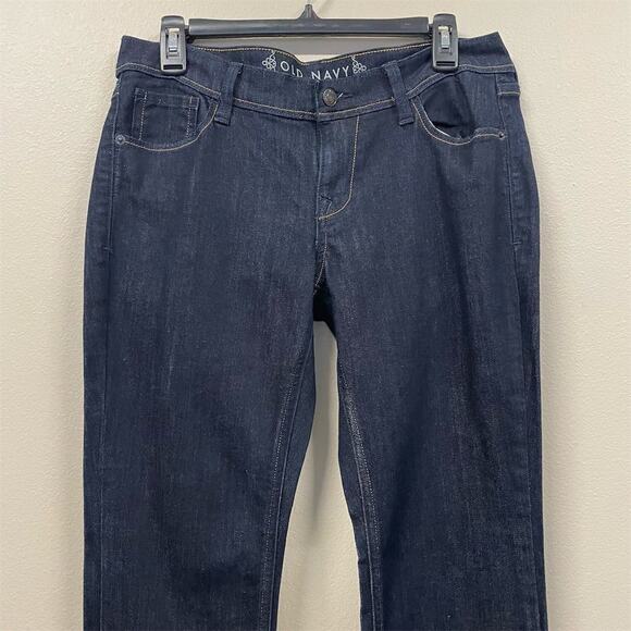 Old Navy Women's Size 14 Wide-Leg Dark Blue Jeans Relaxed Fit - Picture 3 of 7